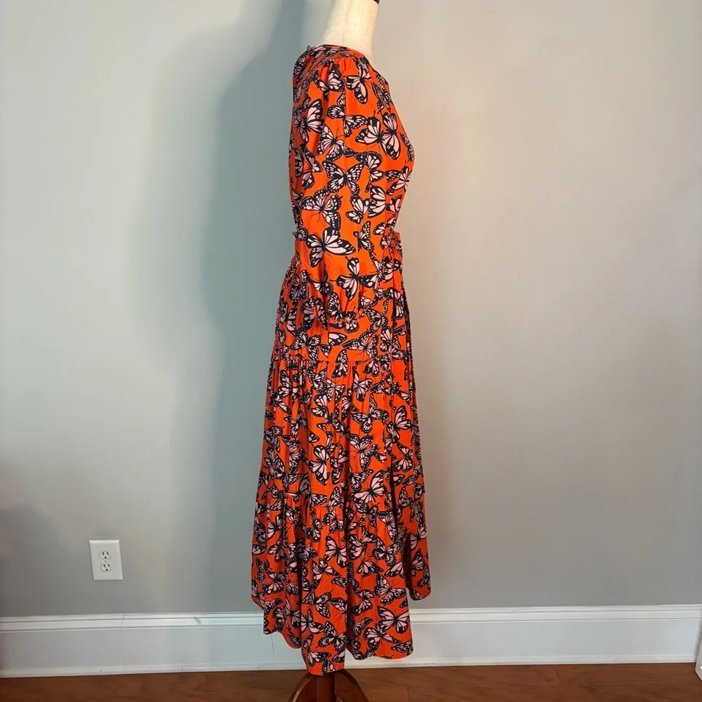 Kate Spad Kate Spade Spring Flight Seersucker Midi Dress small